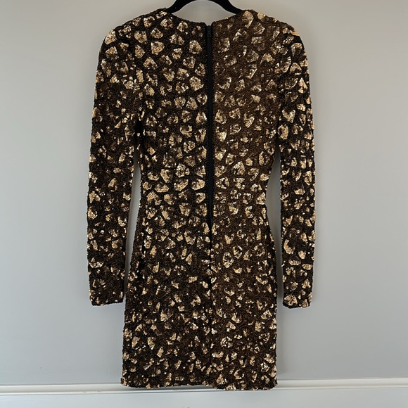 Alice + Olivia Gold and Bronze Sequin Dress size 2 - Picture 6 of 6